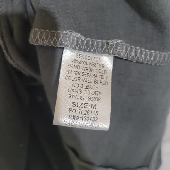 UMGEE Gray Ombre Striped Washed Bohemian Style Tunic Top Womans Size Medium - Picture 6 of 7